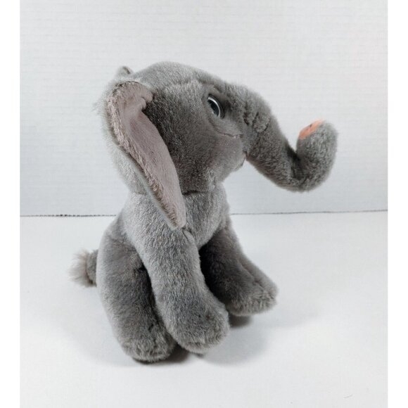 Wild Republic 2013 Plush Elephant Sitting Gray Stuffed Animal 7" - Picture 3 of 6